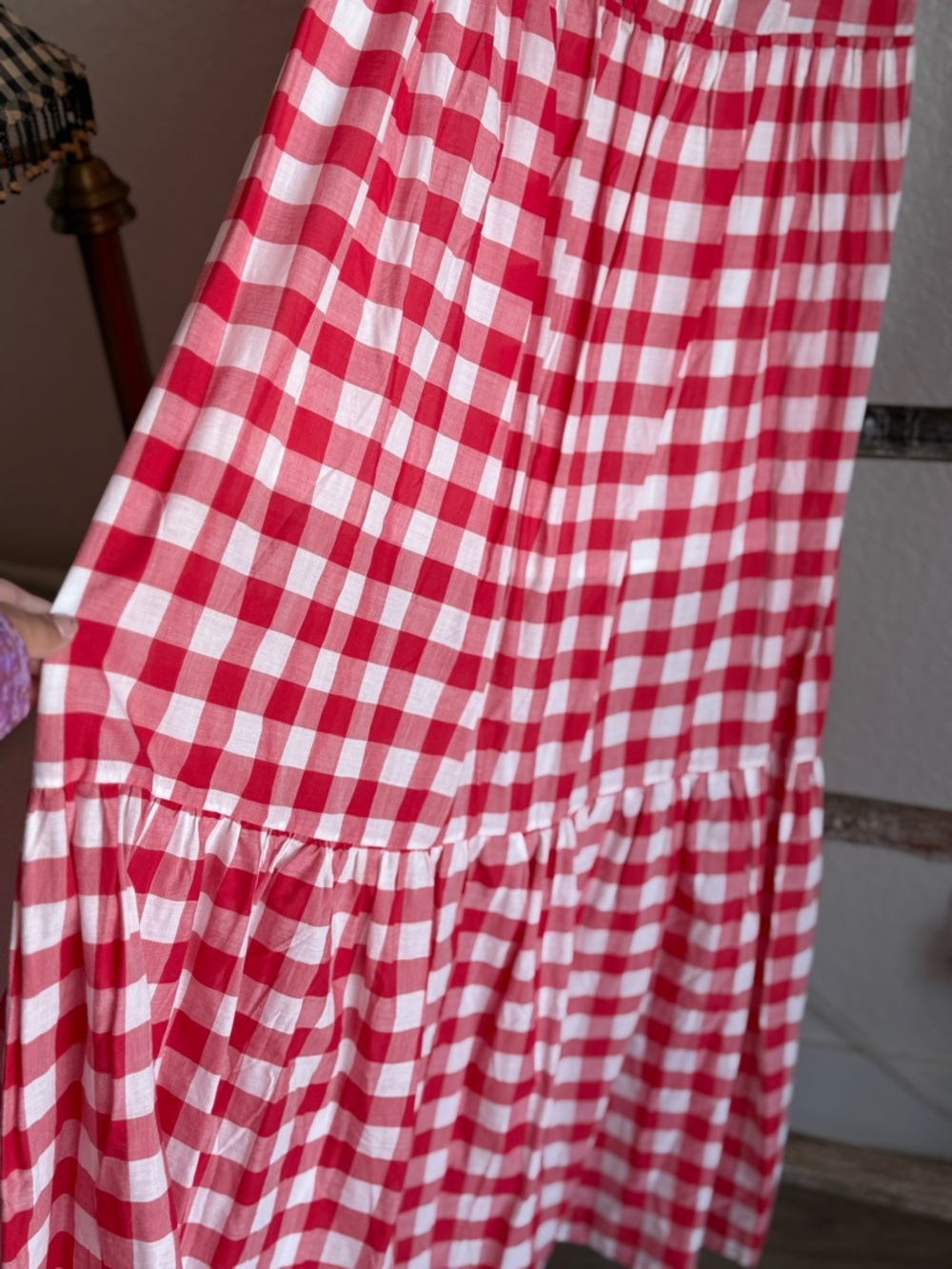 Frankie's Bikinis x Bella Hadid Gingham Maxi Dress - Picture 8 of 10